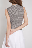 Rosetta Getty Jackets Gingham Tailored Vest in Black/Ivory