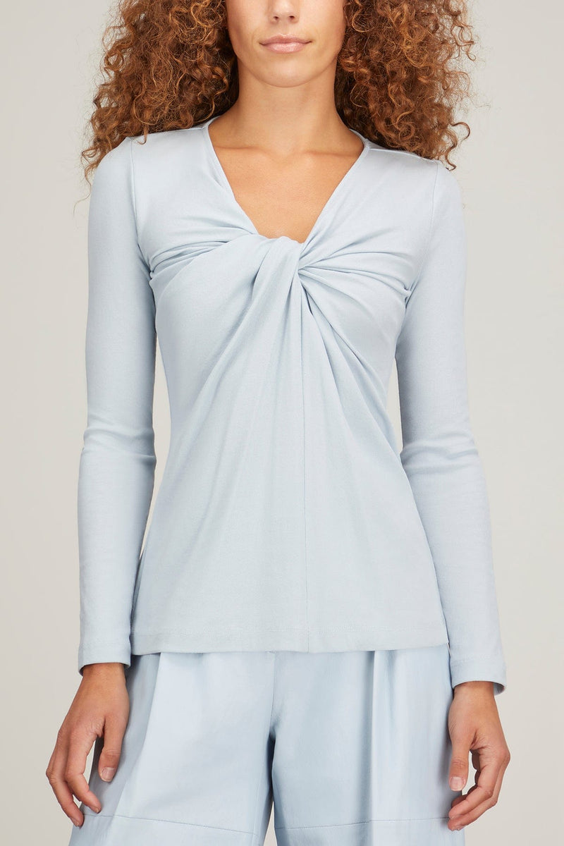 Rosetta Getty Long Sleeve Twist Front Top in Sky – Hampden Clothing