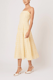 Drop Me A Note Dress in Yellow