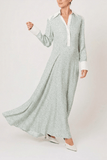 Rosie Assoulin Groovy Shirtdress in Blue/Green