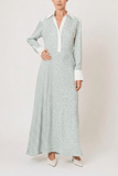 Rosie Assoulin Groovy Shirtdress in Blue/Green