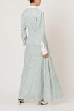 Rosie Assoulin Groovy Shirtdress in Blue/Green