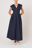 Rosie Assoulin In Full Bloom Dress in Navy