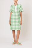 Rosie Assoulin Mini Rugby Dress in Grass Green