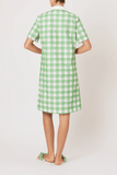 Rosie Assoulin Mini Rugby Dress in Grass Green