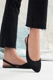 Rothy's The Almond Slingback in Black Mesh