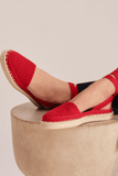Rothy's The D'Orsay Espadrille in Bright Red Crochet