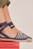 Rothy's The D'Orsay Espadrille in Deep Sea Stripe