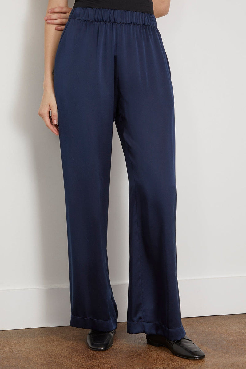 M Made in Italy - Women's Wide Leg Pants with Elastic Waistband