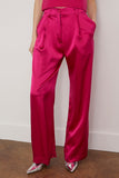 Sablyn Pants Emerson Pleated Silk Pant in Lipstick