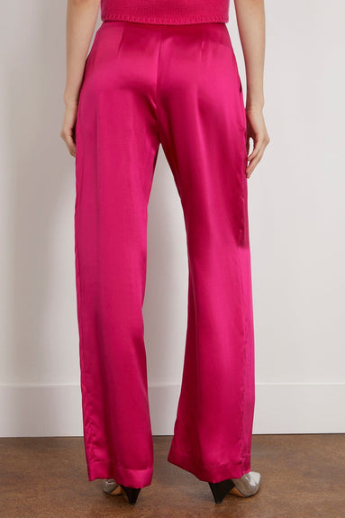 Sablyn Pants Emerson Pleated Silk Pant in Lipstick