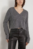 Sablyn Sweaters Jolie Cable Knit Cardigan in Thunder