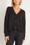 Sablyn Sweaters Ollie Boxy V-Neck Cardigan in Black Sablyn Ollie Boxy V-Neck Cardigan in Black