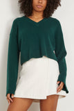 Sablyn Sweaters Solana V-Neck Sweater in Deep Forest Sablyn Solana V-Neck Sweater in Deep Forest