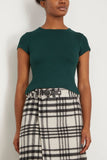 Sablyn Tops Yael Fitted Rib T-Shirt in Deep Forest Sablyn Yael Fitted Rib T-Shirt in Deep Forest