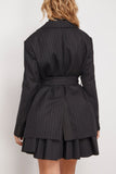 Sacai Jackets Chalk Stripe x Suiting Bonding Jacket in Black Sacai Chalk Stripe x Suiting Bonding Jacket in Black