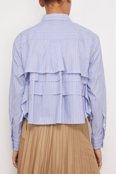 Sacai Tops Cotton Poplin Shirt in Stripe Sacai Cotton Poplin Shirt in Stripe