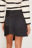 Sacai Skirts Denim x Wool Melton Skirt in Black Sacai Denim x Wool Melton Skirt in Black