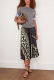 Sacai Skirts Pattern Knit Print Skirt in Black/Green Sacai Pattern Knit Print Skirt in Black/Green