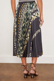 Sacai Skirts Pattern Knit Print Skirt in Black/Green Sacai Pattern Knit Print Skirt in Black/Green