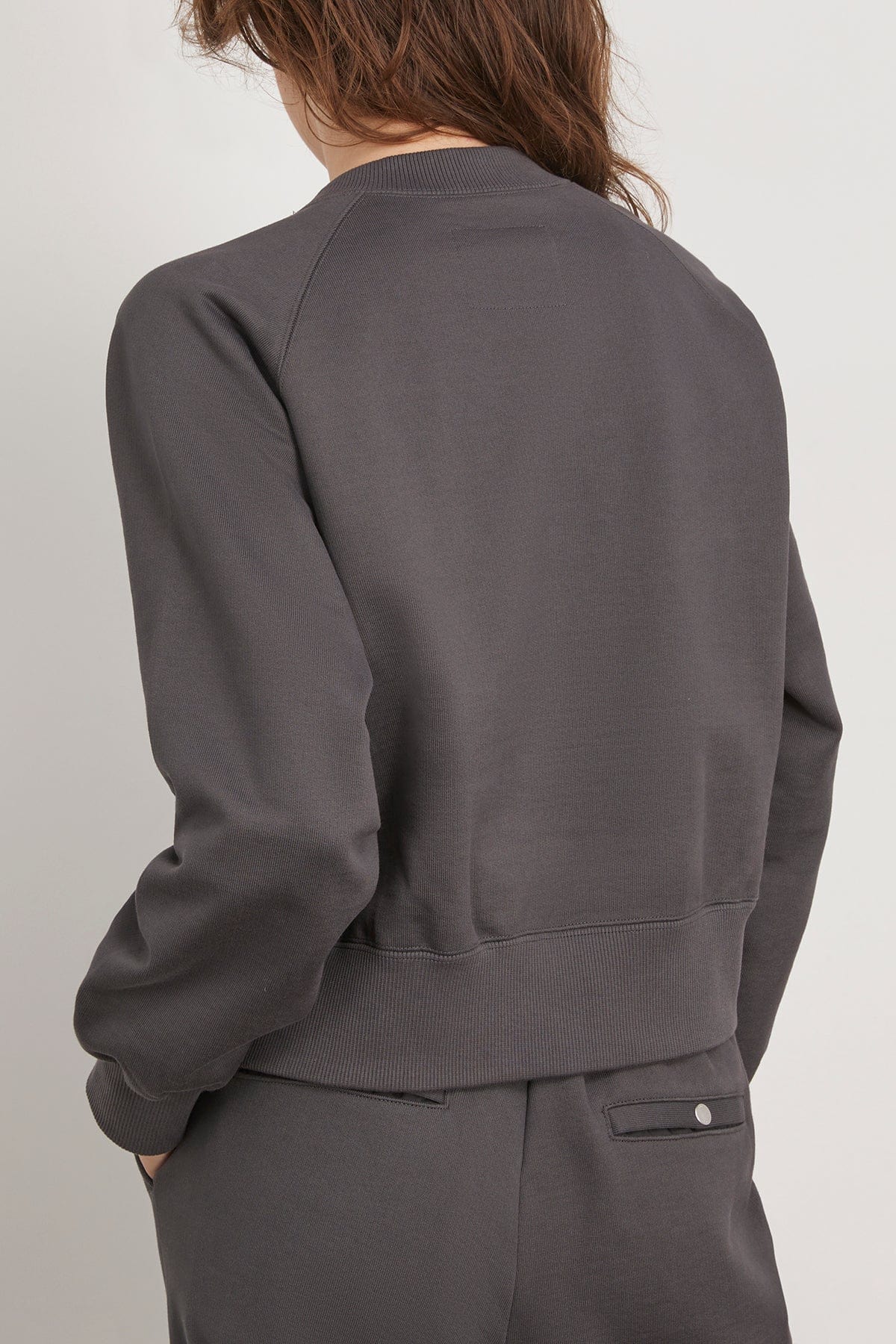 Sacai Sweatshirts Sweat Jersey Pullover in Charcoal Gray Sacai Sweat Jersey Pullover in Charcoal Gray
