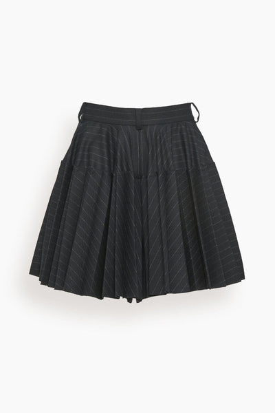 Chalk Stripe Bonding Shorts in Black