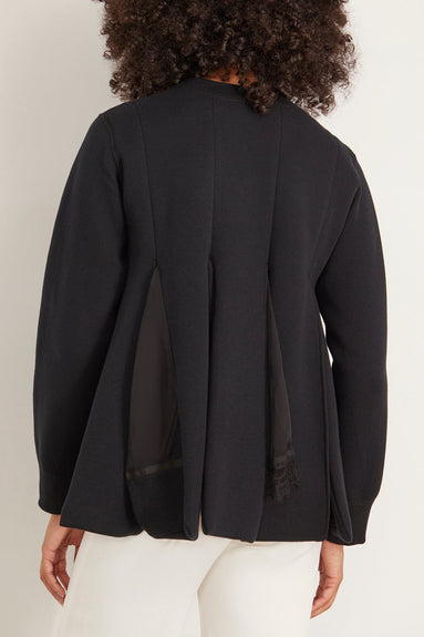 Sacai Sweatshirts Chiffon Mix Sponge Sweat Pullover in Black Chiffon Mix Sponge Sweat Pullover in Black