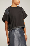 Sacai Tops Cotton Jersey T-Shirt in Black Sacai Cotton Jersey T-Shirt in Black
