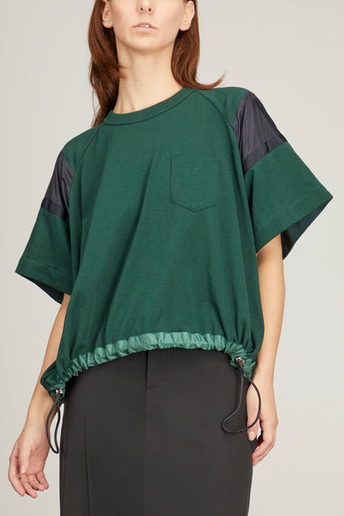 Sacai Tops Cotton Jersey T-Shirt in Green Sacai Cotton Jersey T-Shirt in Green