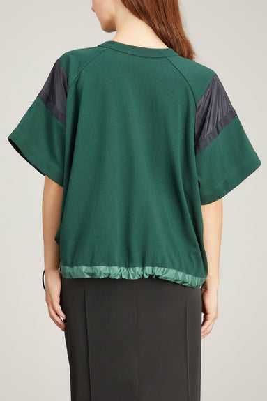 Sacai Tops Cotton Jersey T-Shirt in Green Sacai Cotton Jersey T-Shirt in Green