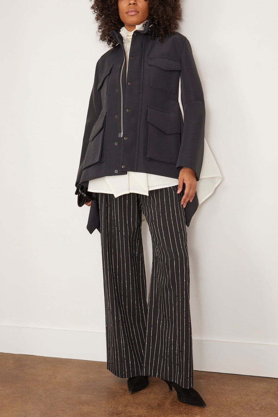 Dorothee Schumacher Jackets Grosgrain Bonding Jacket in Black/Off White Grosgrain Bonding Jacket in Black/Off White