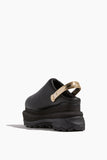 Sacai Platforms Leather Sabot Wedges in Black Sacai Leather Sabot Wedges in Black