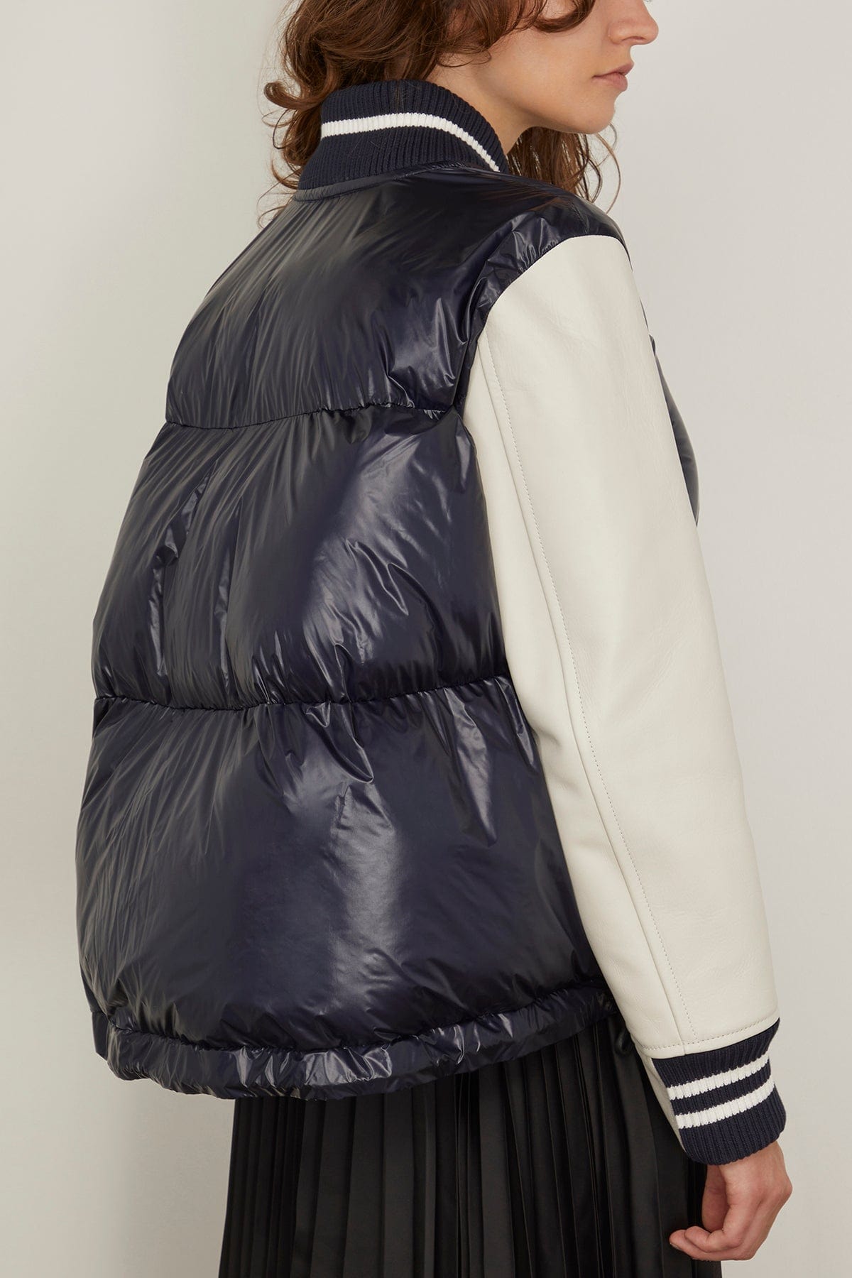 Sacai Jackets Padded Blouson in Navy/Off White Sacai Padded Blouson in Navy/Off White