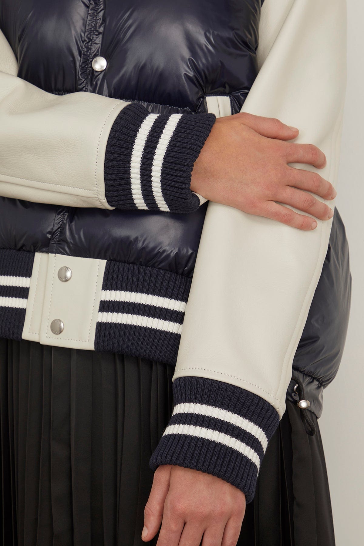 Sacai Jackets Padded Blouson in Navy/Off White Sacai Padded Blouson in Navy/Off White