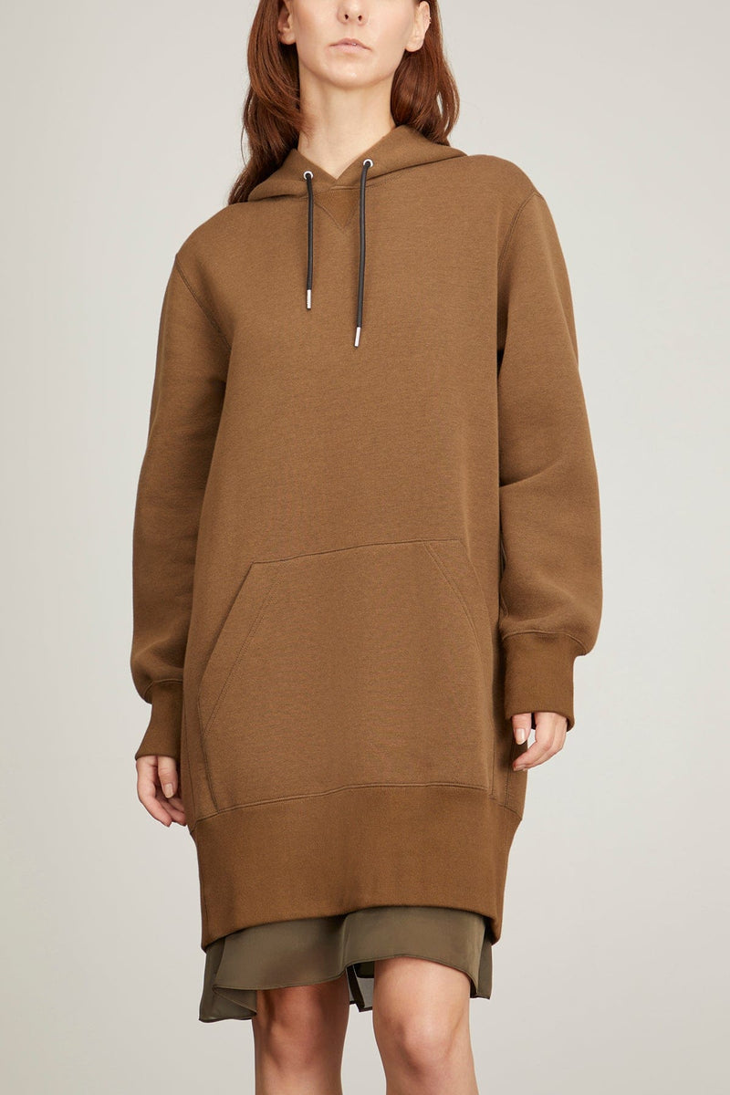 Sacai Sponge Sweat Hoodie Dress in Dark Beige – Hampden Clothing