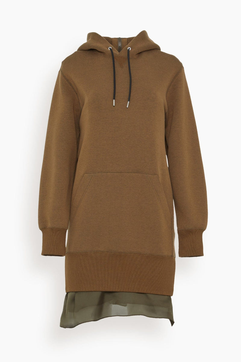 Sacai Sponge Sweat Hoodie Dress in Dark Beige – Hampden Clothing