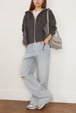 Sacai Jackets Sponge Sweat x Nylon Twill Hoodie in Gray Sacai Sponge Sweat x Nylon Twill Hoodie in Gray