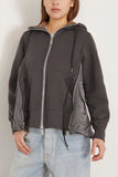 Sacai Jackets Sponge Sweat x Nylon Twill Hoodie in Gray Sacai Sponge Sweat x Nylon Twill Hoodie in Gray