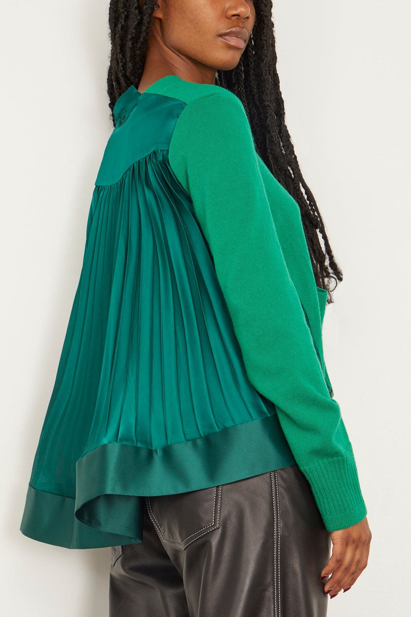 Sacai Wool Knit Cardigan in Green – Hampden Clothing