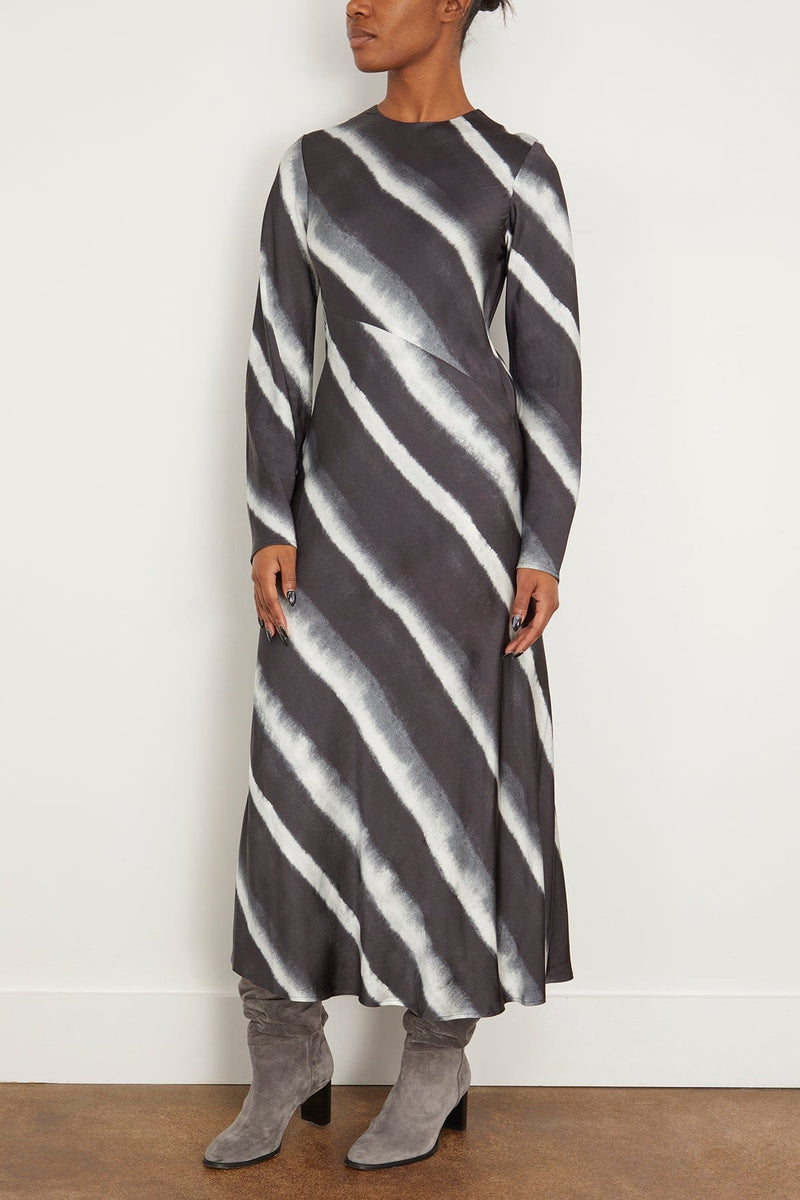 Samsoe Samsoe Madeleine Dress in Striped Ombre Blue – Hampden Clothing