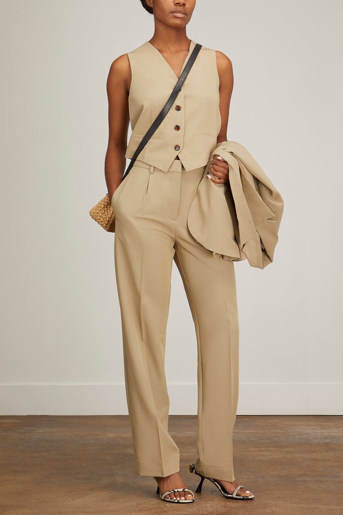 Samsoe Samsoe Tops Ramona Vest in Silver Sage Samsoe Samsoe Ramona Vest in Silver Sage