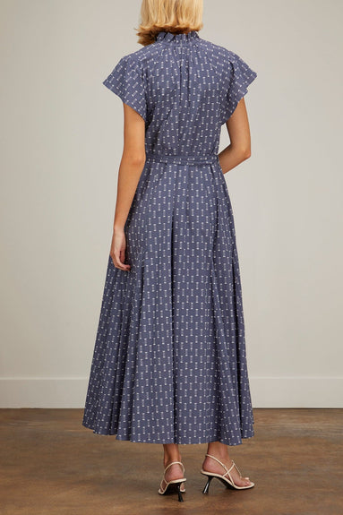 Samsoe Samsoe Casual Dresses Karookh Long Dress in Night Shadow Blue Samsoe Samsoe Karookh Long Dress in Night Shadow Blue