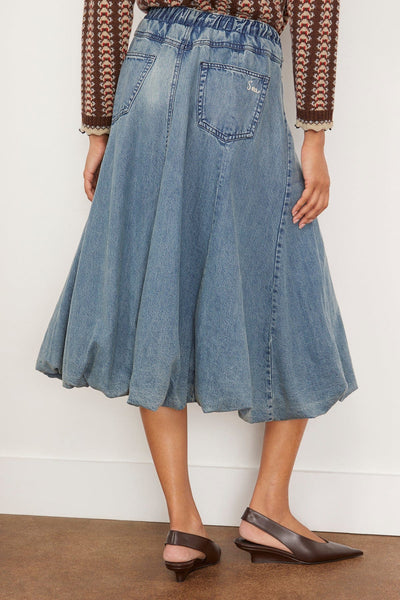 Sea Skirts Amari Denim Bubble Skirt in Blue SEA Amari Denim Bubble Skirt in Blue