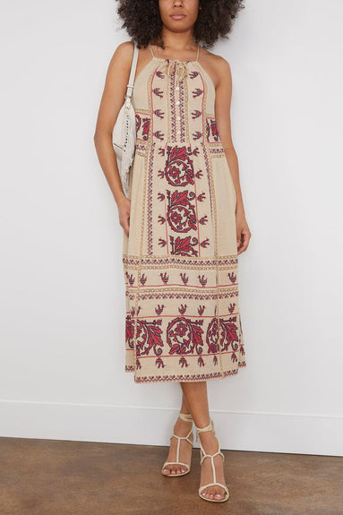 Sea Casual Dresses Beena Embroidery Halter Neck Dress in Taupe Sea Beena Embroidery Halter Neck Dress in Taupe