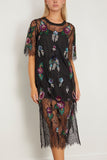 Sea Cocktail Dresses Bethany Lace T-Shirt Dress in Multi Sea Bethany Lace T-Shirt Dress in Multi