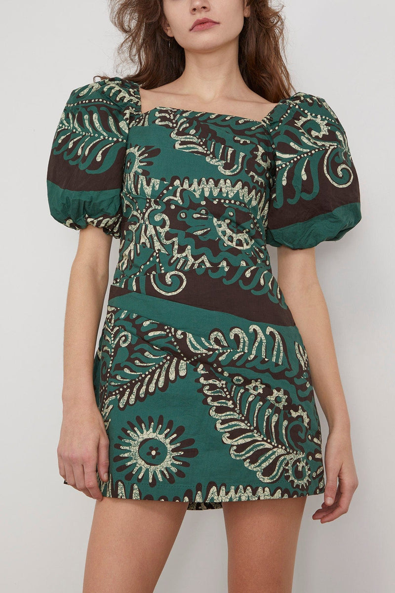 Sea Green Long Dress in Handloom Cotton – Indirookh