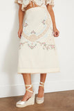 Sea Skirts Edwina Embroidered Skirt in White SEA Edwina Embroidered Skirt in White