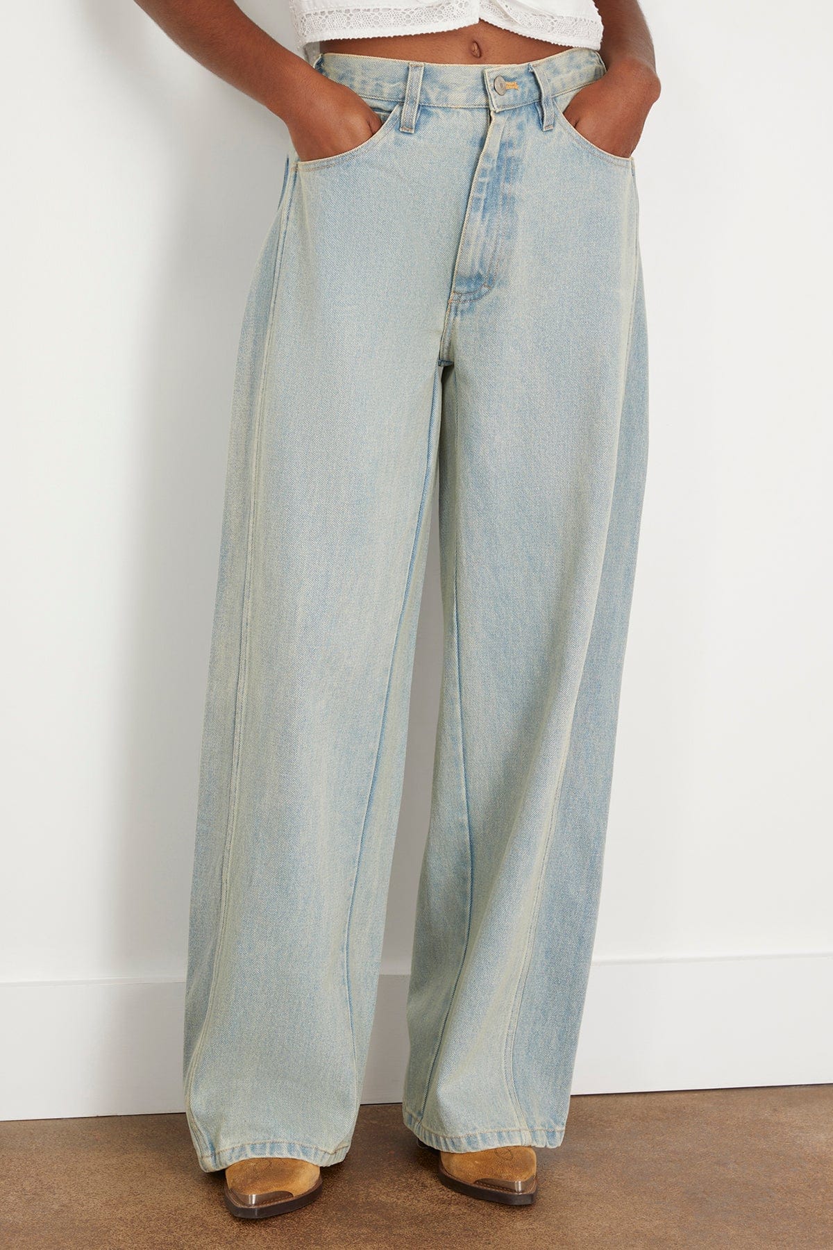 Sea Jeans Elena Denim Baggy Jeans in Denim Blue SEA Elena Denim Baggy Jeans in Denim Blue