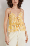 Sea Tops Liat Embroidery Cami Top in Yellow Sea Liat Embroidery Cami Top in Yellow