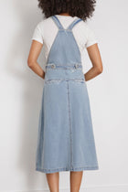 Sea Casual Dresses Marion Mended Denim Overall Dress in Blue Sea Marion Mended Denim Overall Dress in Blue